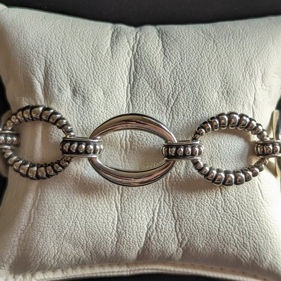 SOLD!! LAGOS Sterling Silver Link Bracelet - Picture 2 of 4